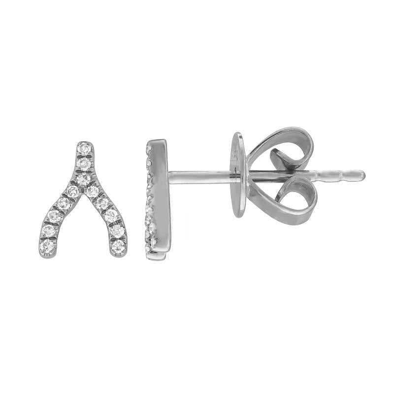 Wishbone Diamond Stud