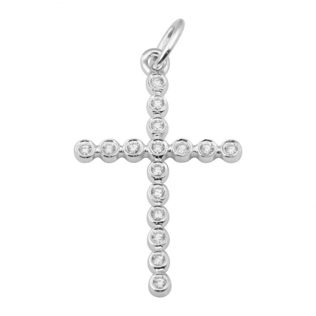 Colgante Cruz Bezel