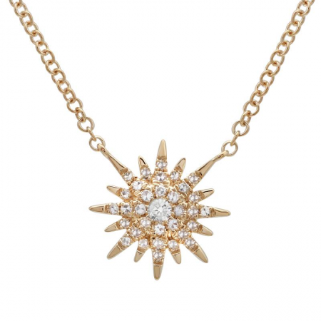 Collar Estrella Fugaz Oro Amarillo