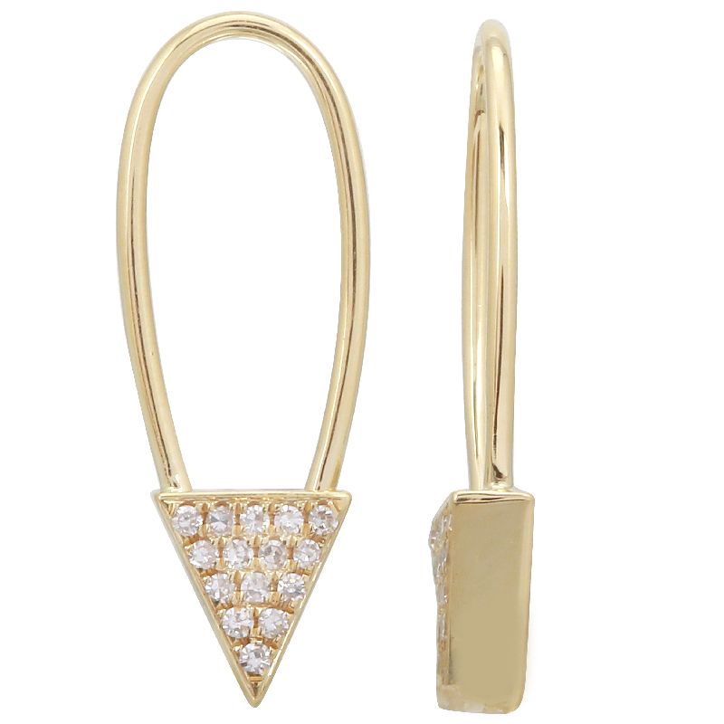 Safety Pin Diamond Earring