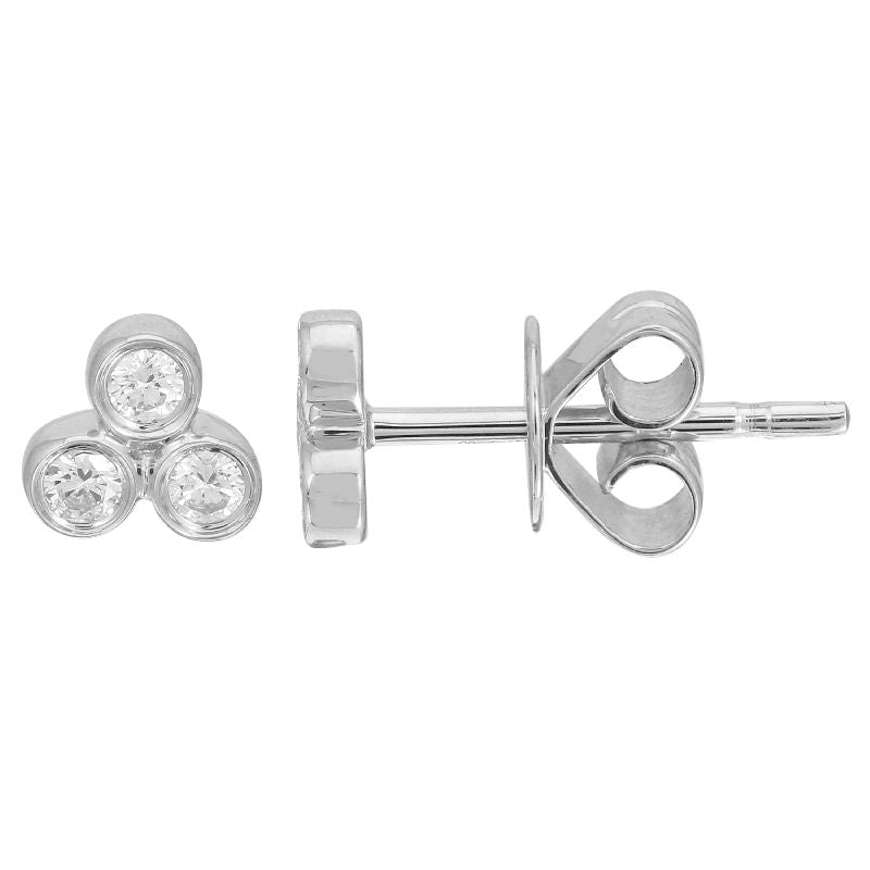 Diamond Trinity Stud Bezel