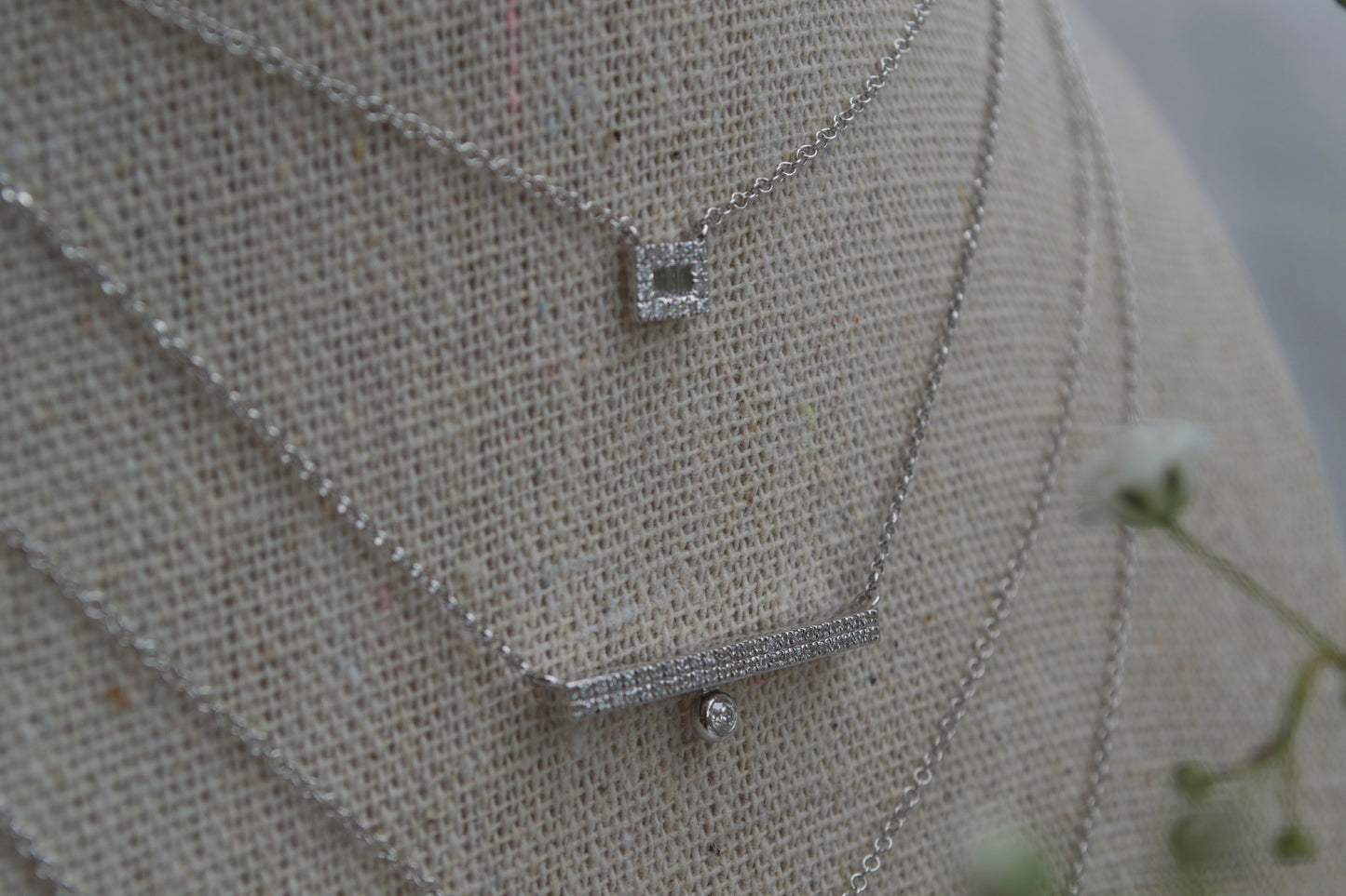 Collar punto de luz cuadrado